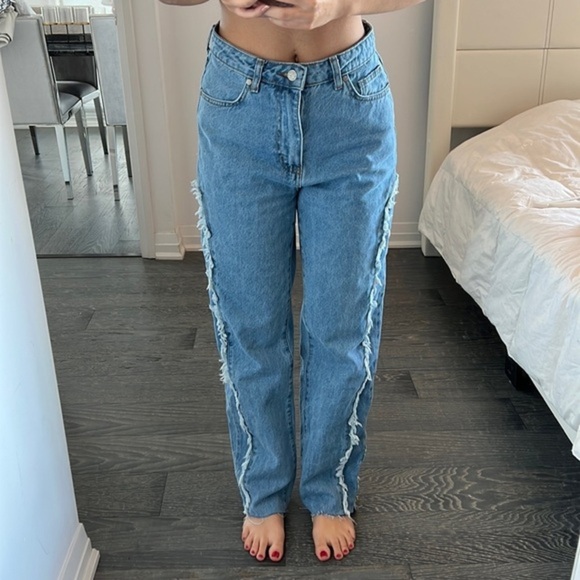 Boyfriend Jeans High-Waist Relaxed Fit Vintage Vibe - Size 4 - Picture 1 of 6